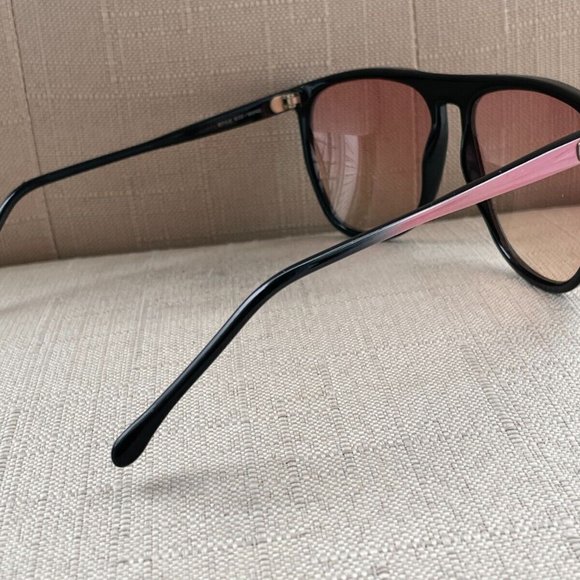 Bausch & Lomb Women Sunglasses Vintage Black/Pink Big Face Eye Wear Italy Made main image 11